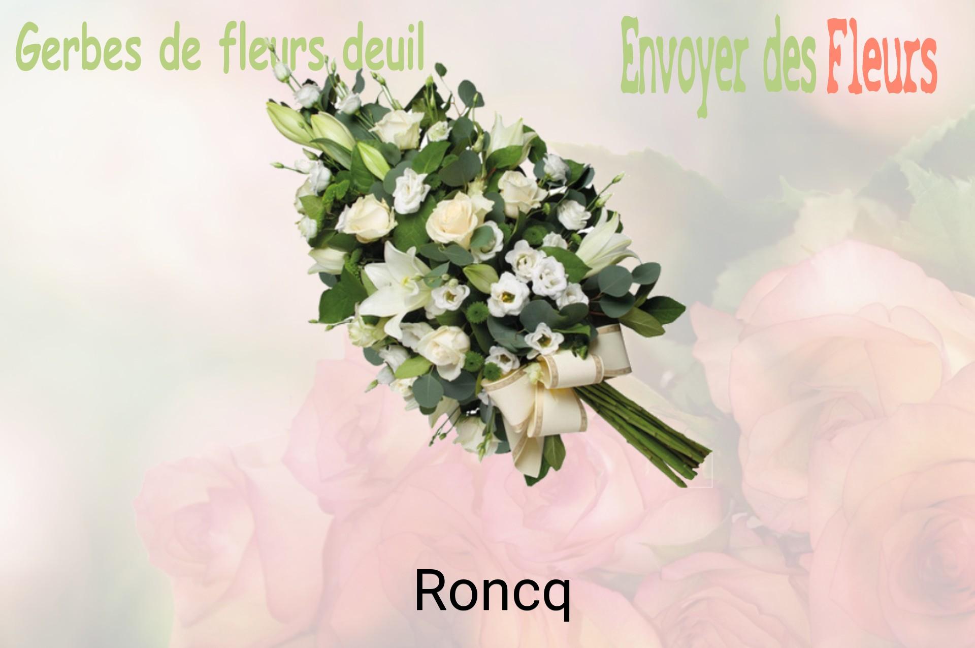 Gerbe de fleurs de deuil livrée à Roncq